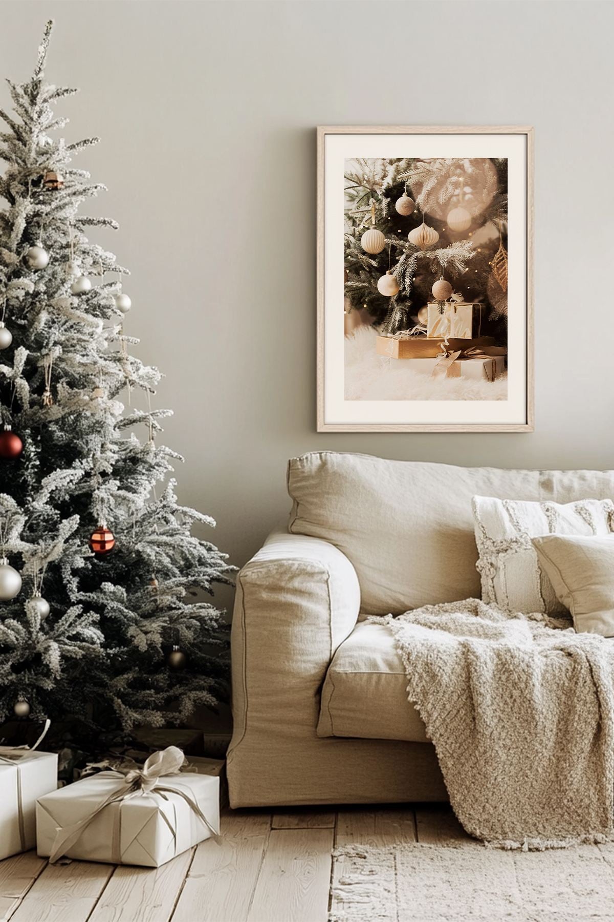 Quadro Decorativo Emoldurado Multicolor - Impressão Digital em Madeira Maciça 33x48cm