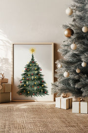 Quadro Decorativo Emoldurado Multicolor - Madeira Maciça 33x48cm - Arte Digital Premium para Decoração