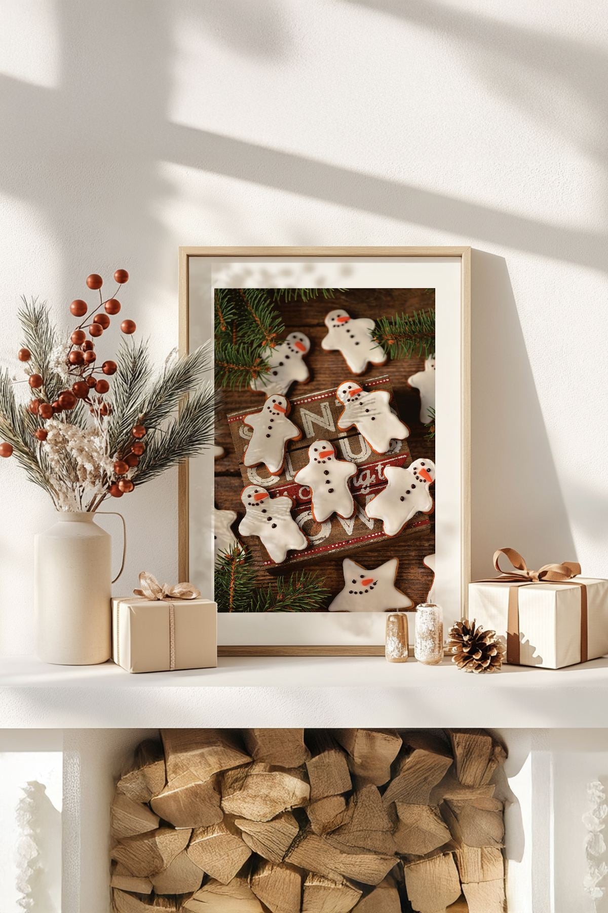 Quadro Decorativo Emoldurado Multicolor - Madeira Maciça 33x48cm - Arte Digital Premium para Decoração