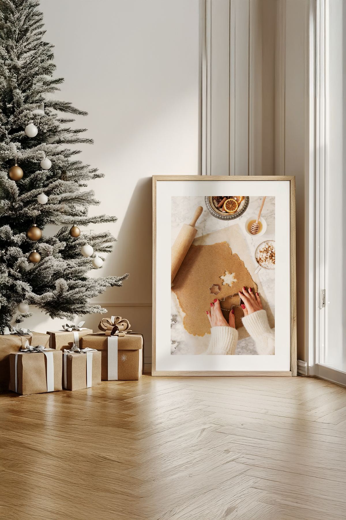 Quadro Decorativo Emoldurado Multicolor - Madeira Maciça 33x48cm - Arte Digital Premium para Decoração de Interiores