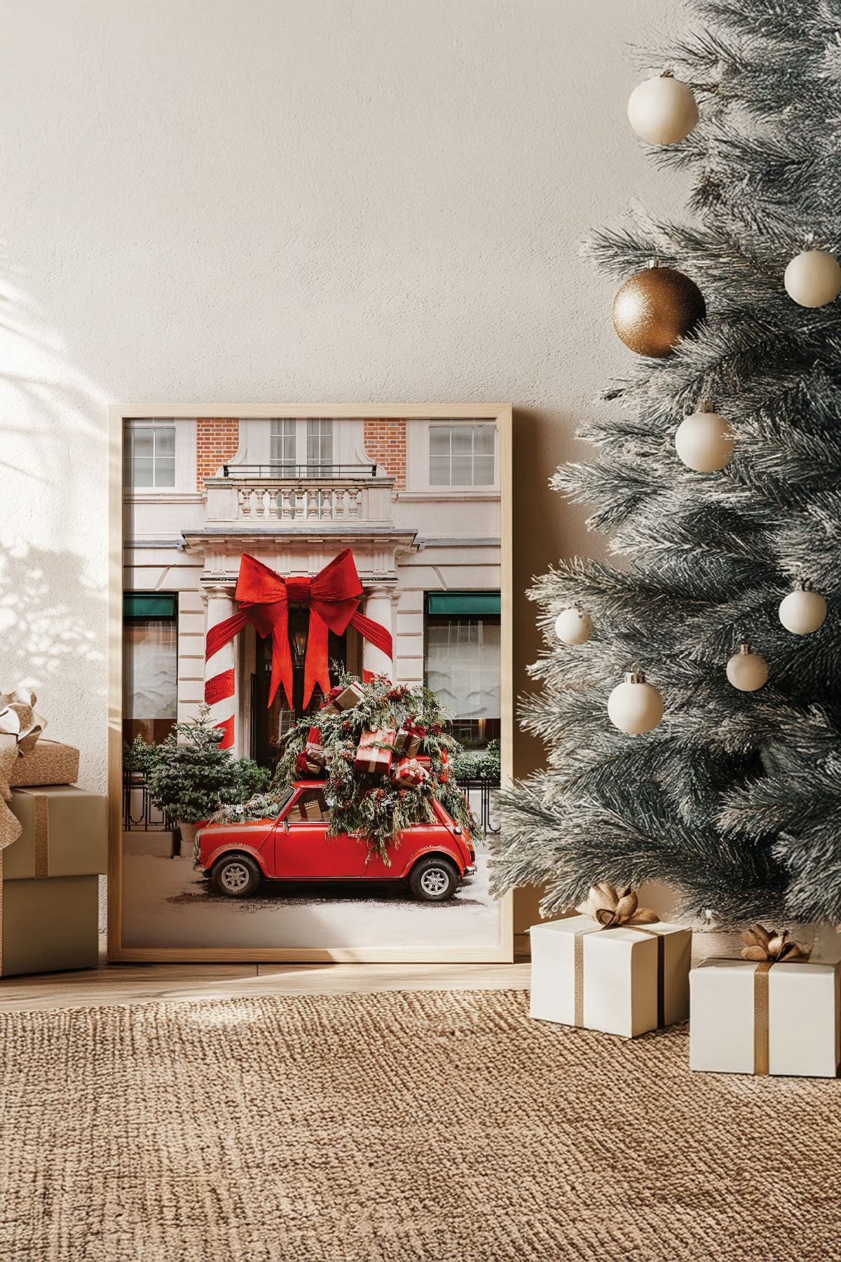 Quadro Decorativo Emoldurado Multicolor - Madeira Maciça 33x48cm - Arte Digital Premium para Decoração