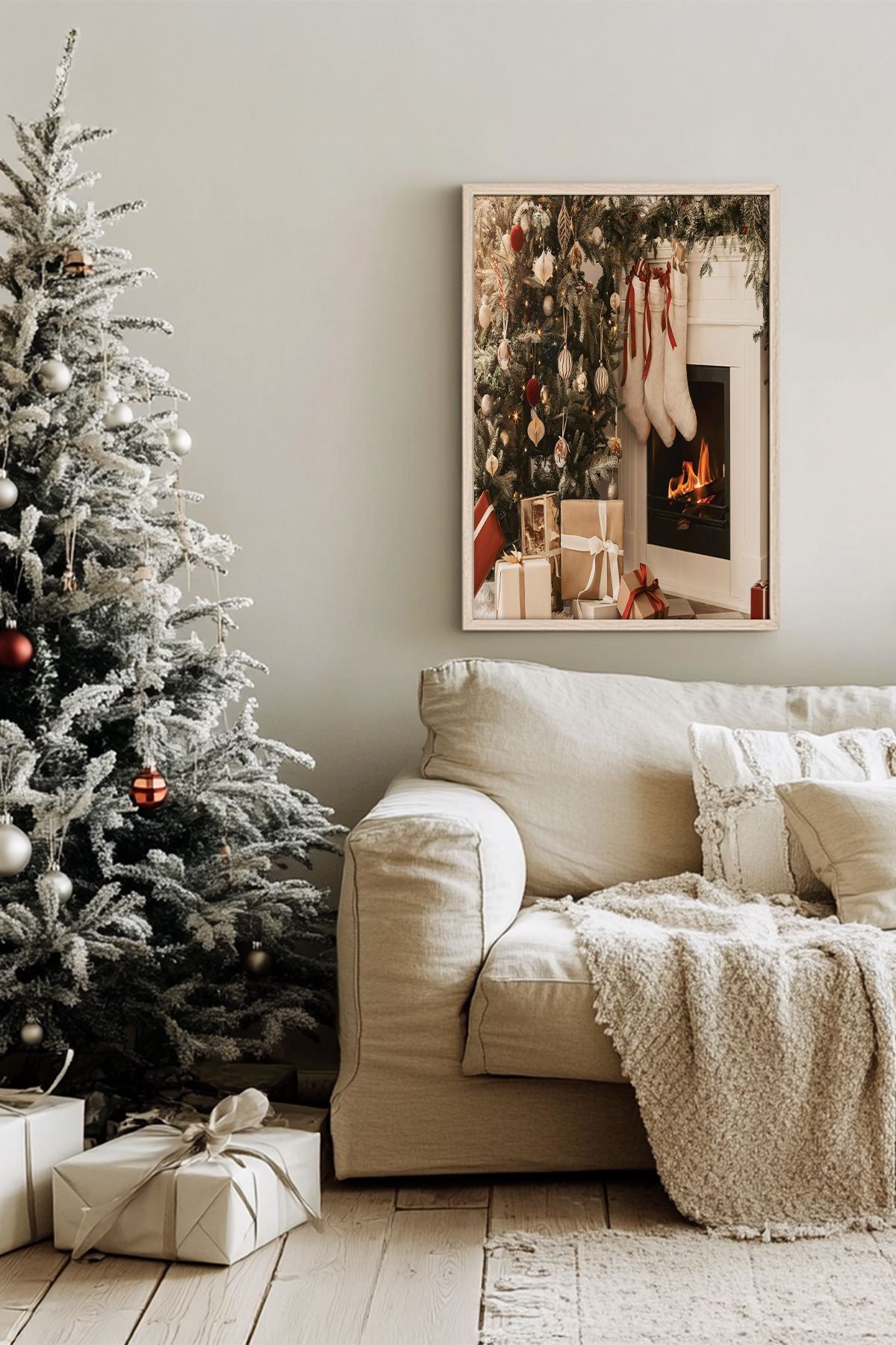 Quadro Decorativo Emoldurado Multicolor - Impressão Digital em Madeira Maciça 33x48cm