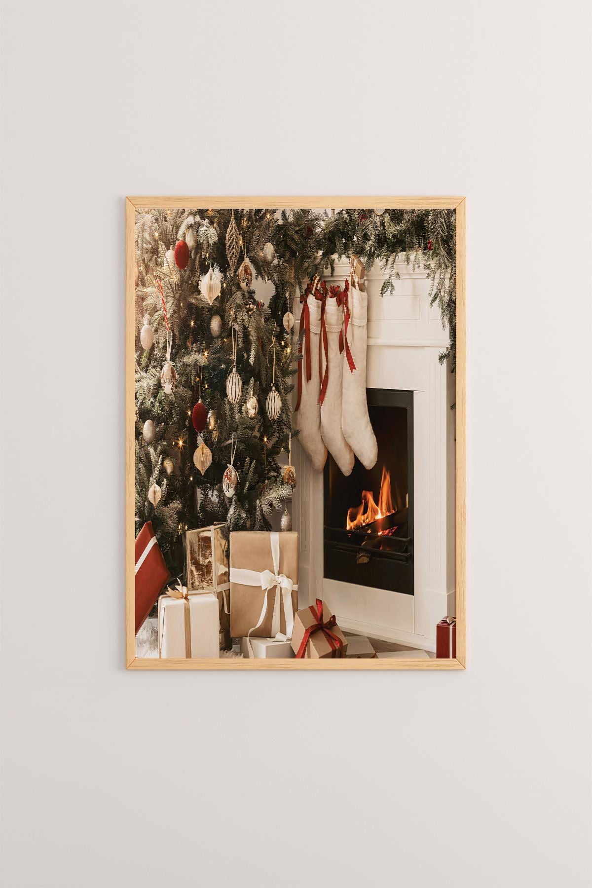 Quadro Decorativo Emoldurado Multicolor - Impressão Digital em Madeira Maciça 33x48cm