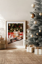 Quadro Decorativo Emoldurado Multicolor - Madeira Maciça 33x48cm - Arte Digital Premium para Decoração de Interiores