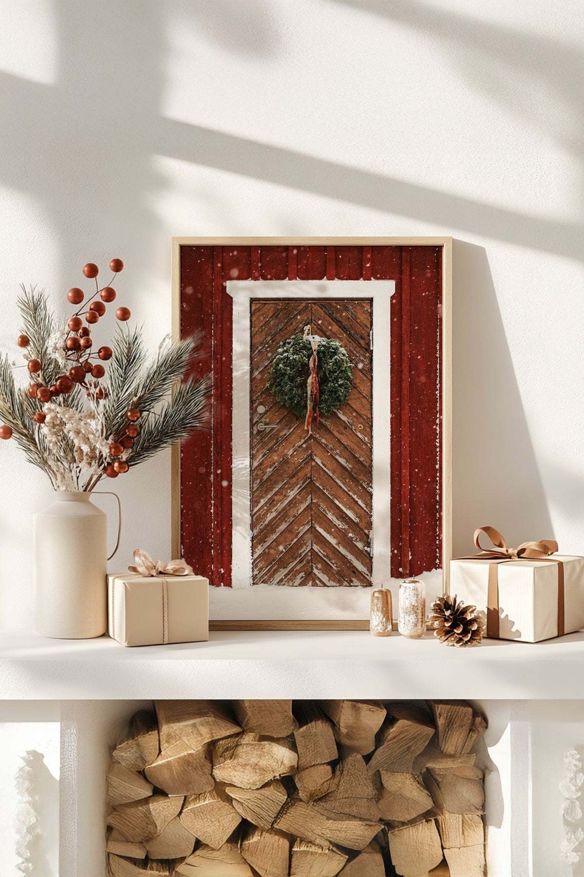 Quadro Decorativo Emoldurado Multicolor - Madeira Maciça 33x48cm - Arte Digital Premium para Decoração