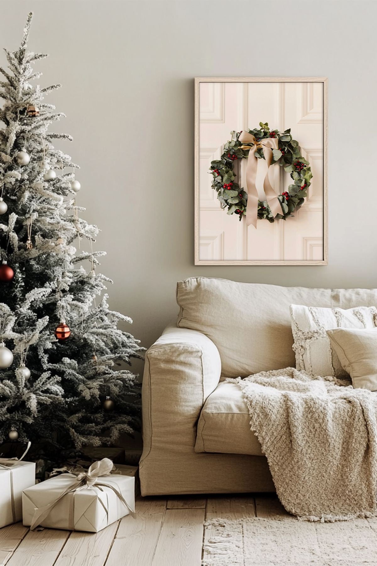 Quadro Decorativo Emoldurado Multicolor - Madeira Maciça 33x48cm - Arte Digital Premium