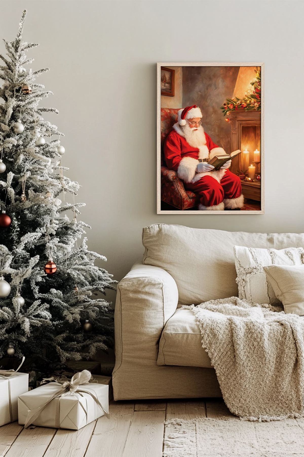 Quadro Decorativo Emoldurado Multicolor - Madeira Maciça 33x48cm - Arte Digital Premium para Decoração