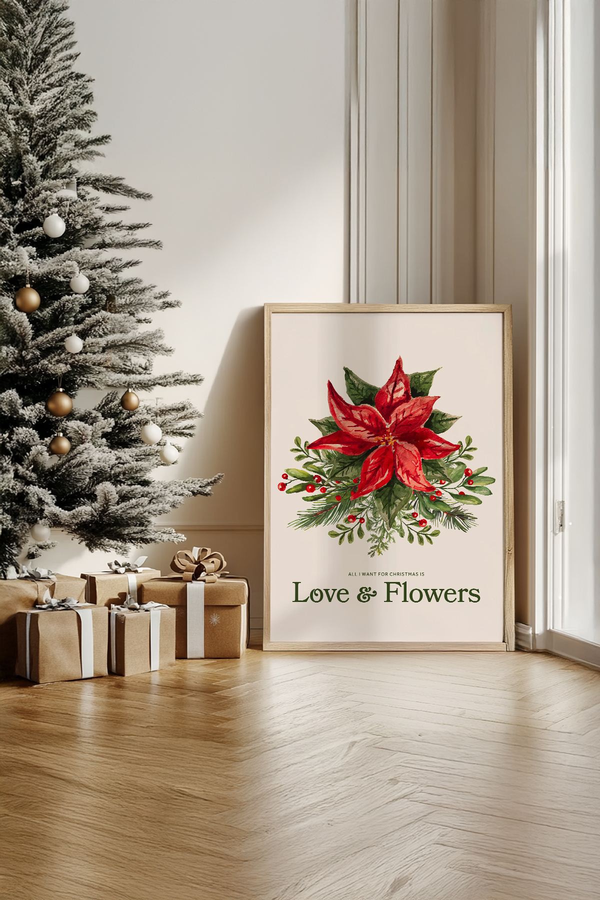 Quadro Decorativo Emoldurado Multicolor - Madeira Maciça 33x48cm - Arte Digital Premium