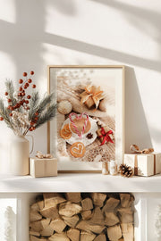 Quadro Decorativo Emoldurado Multicolor - Madeira Maciça 33x48cm - Arte Digital Premium