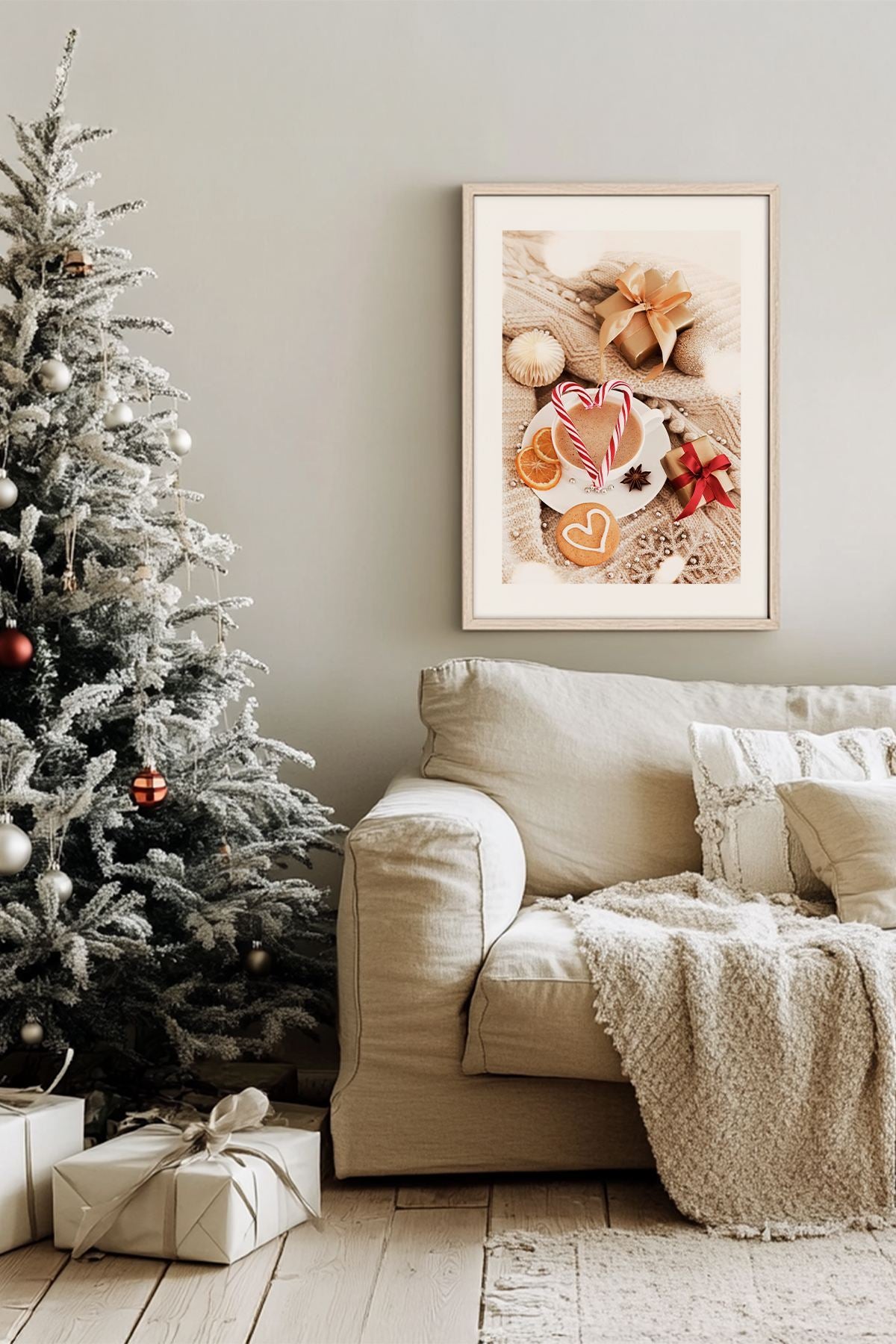 Quadro Decorativo Emoldurado Multicolor - Madeira Maciça 33x48cm - Arte Digital Premium