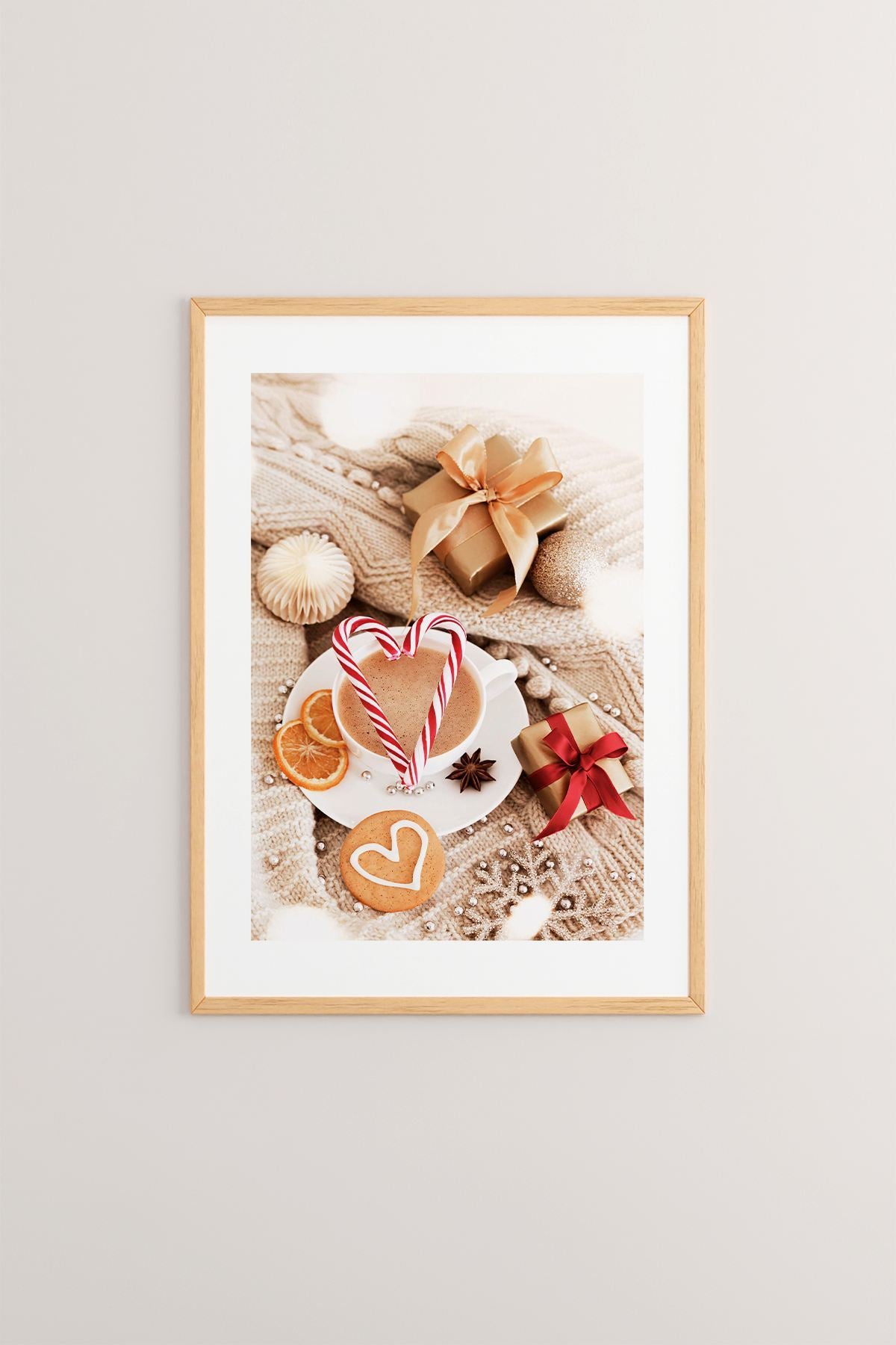 Quadro Decorativo Emoldurado Multicolor - Madeira Maciça 33x48cm - Arte Digital Premium