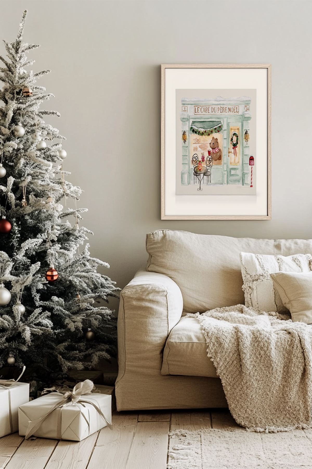 Quadro Decorativo Emoldurado Multicolor - Impressão Digital em Madeira Maciça 33x48cm