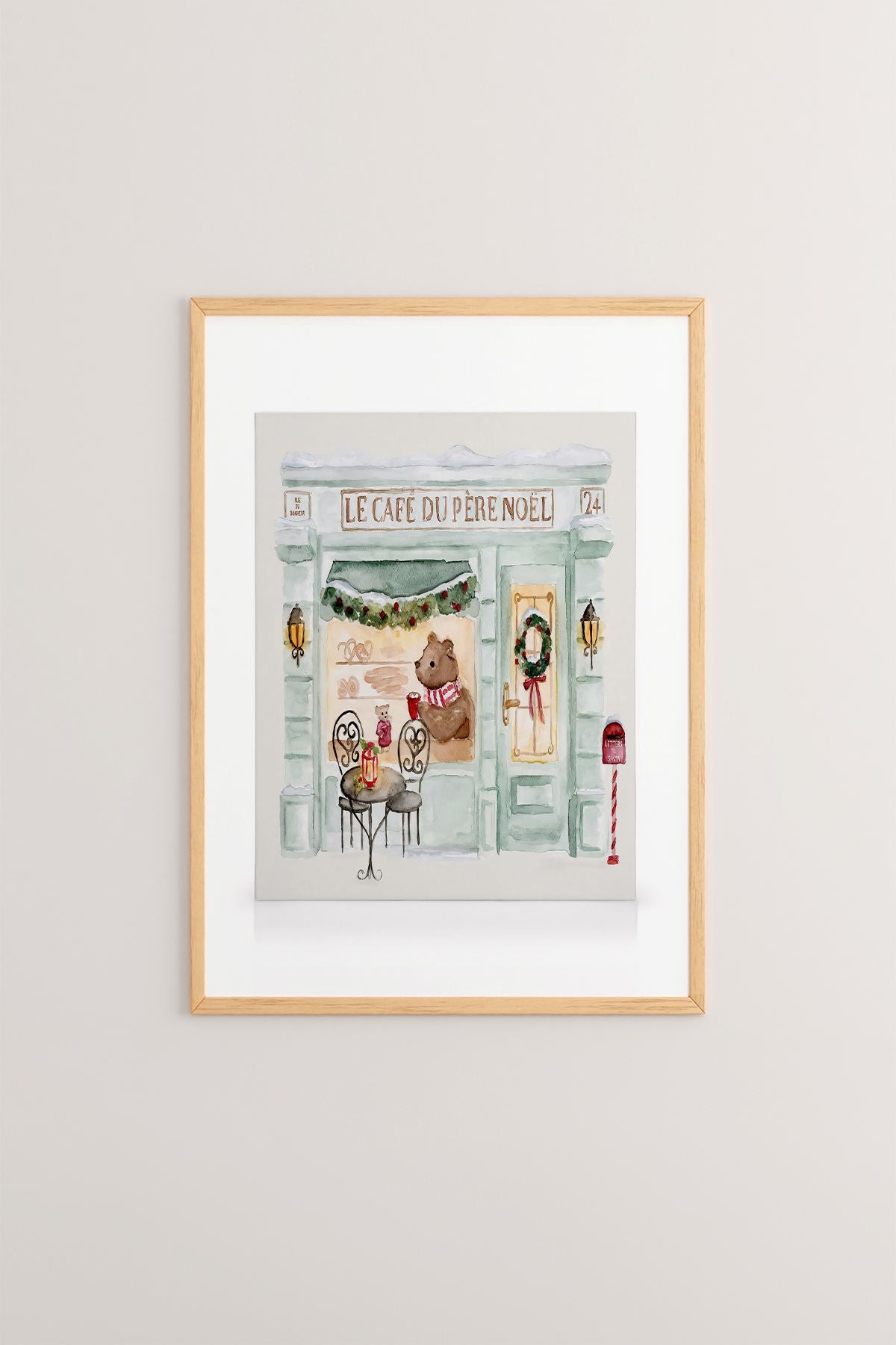 Quadro Decorativo Emoldurado Multicolor - Impressão Digital em Madeira Maciça 33x48cm