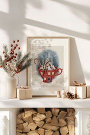 Quadro Decorativo Emoldurado Multicolor - Madeira Maciça 33x48cm - Arte Digital Premium para Decoração