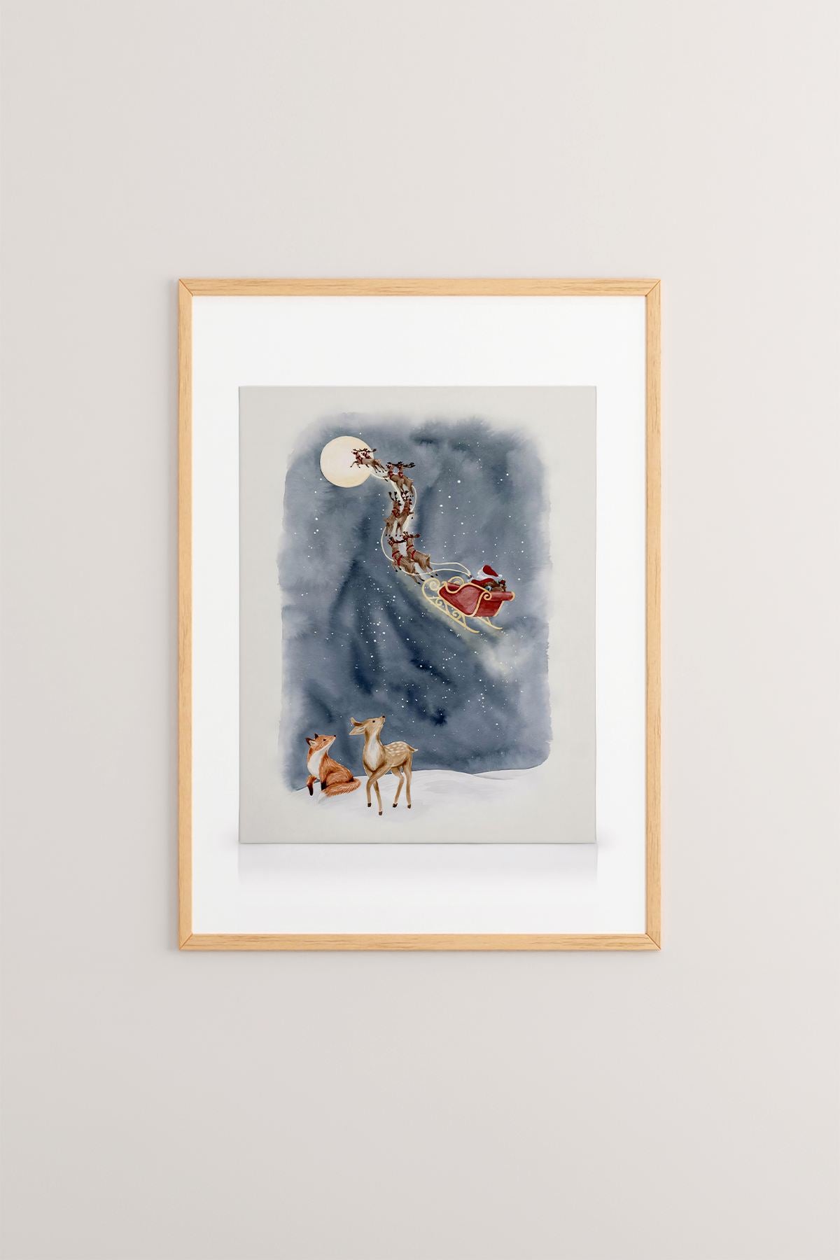 Quadro Decorativo Emoldurado Multicolor - Madeira Maciça 33x48cm - Arte Digital Premium para Decoração