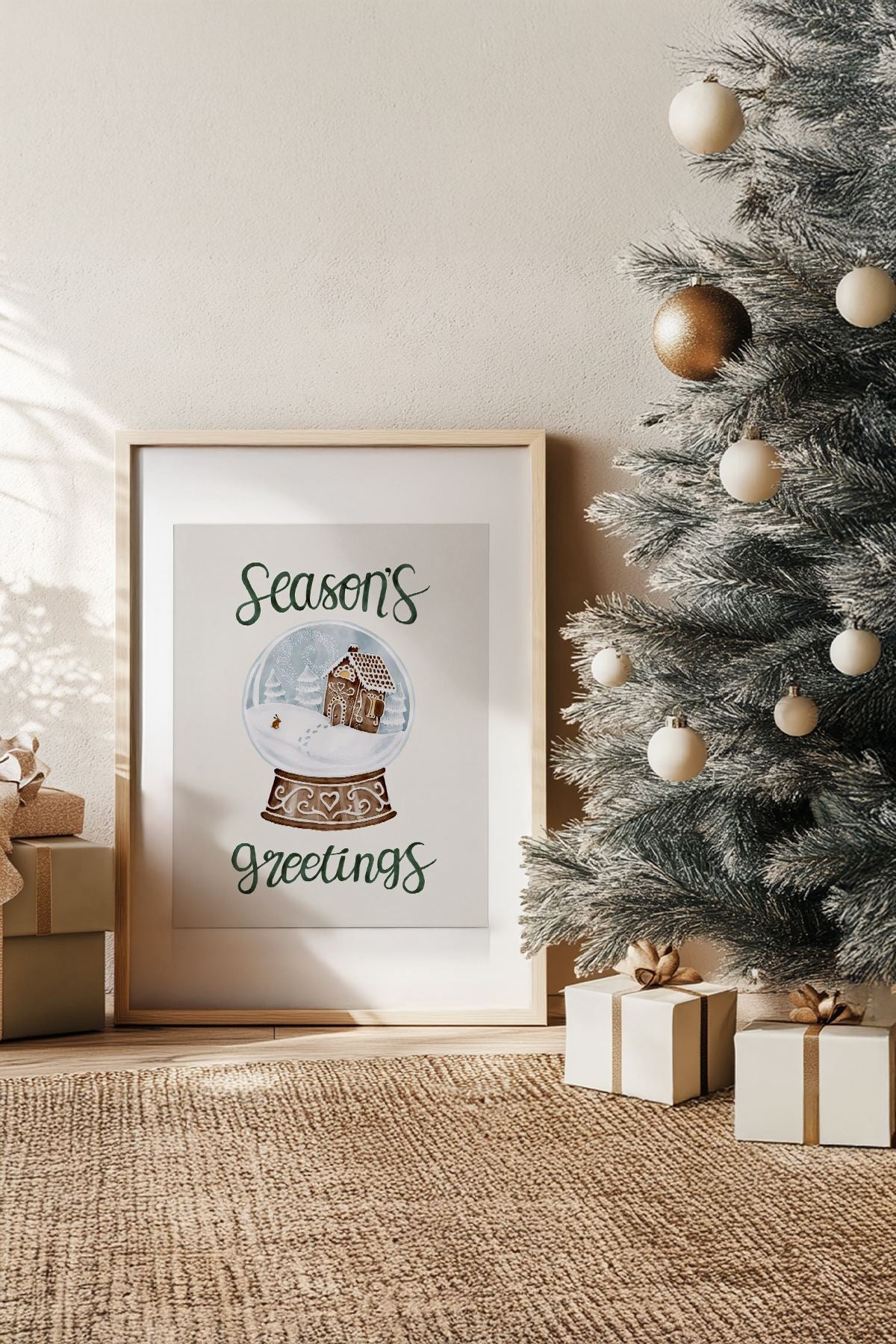 Quadro Decorativo Emoldurado Multicolor - Madeira Maciça 33x48cm - Arte Digital Premium para Decoração