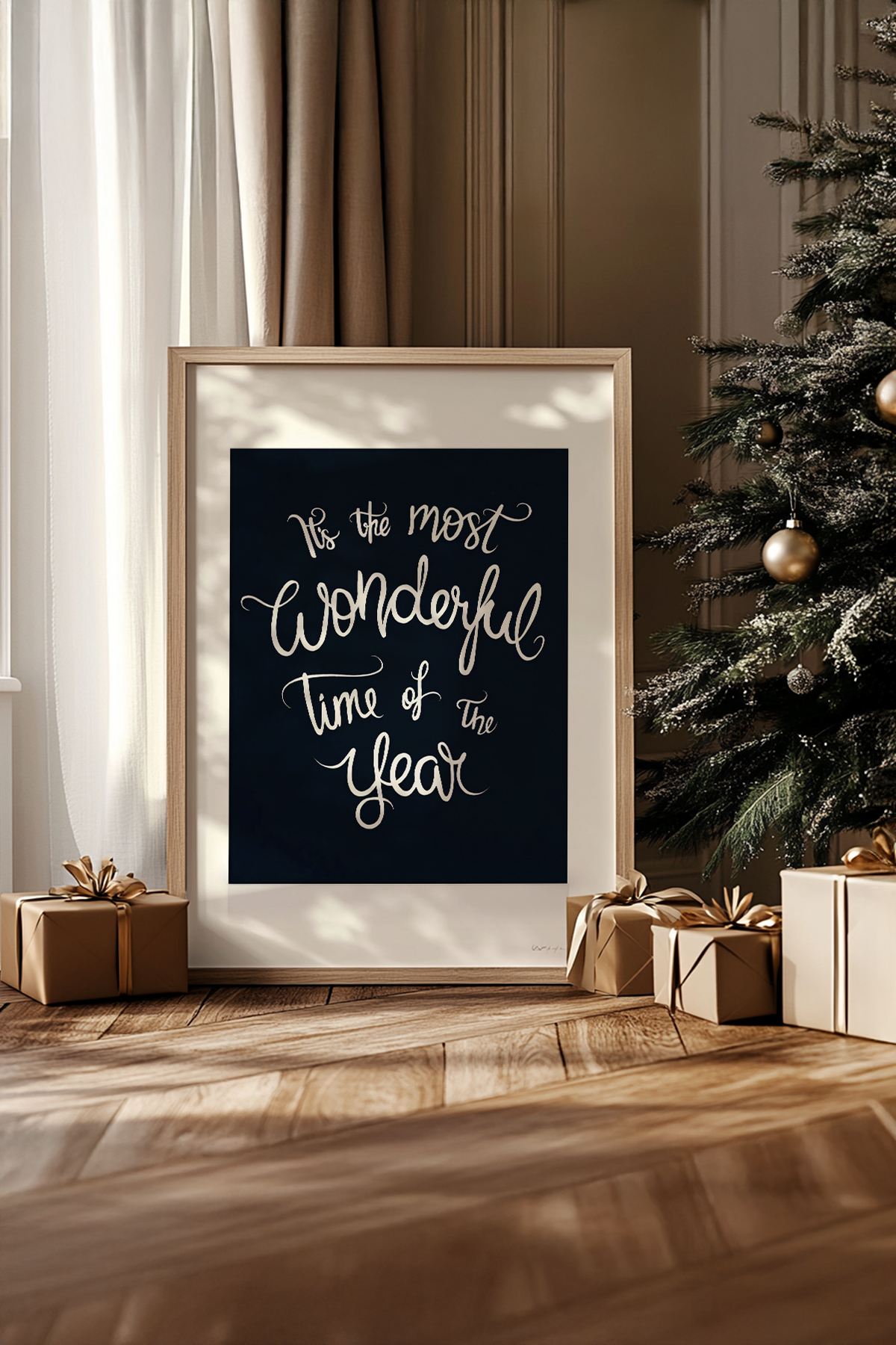 Quadro Decorativo Emoldurado Multicolor - Madeira Maciça 33x48cm - Arte Digital Premium para Decoração