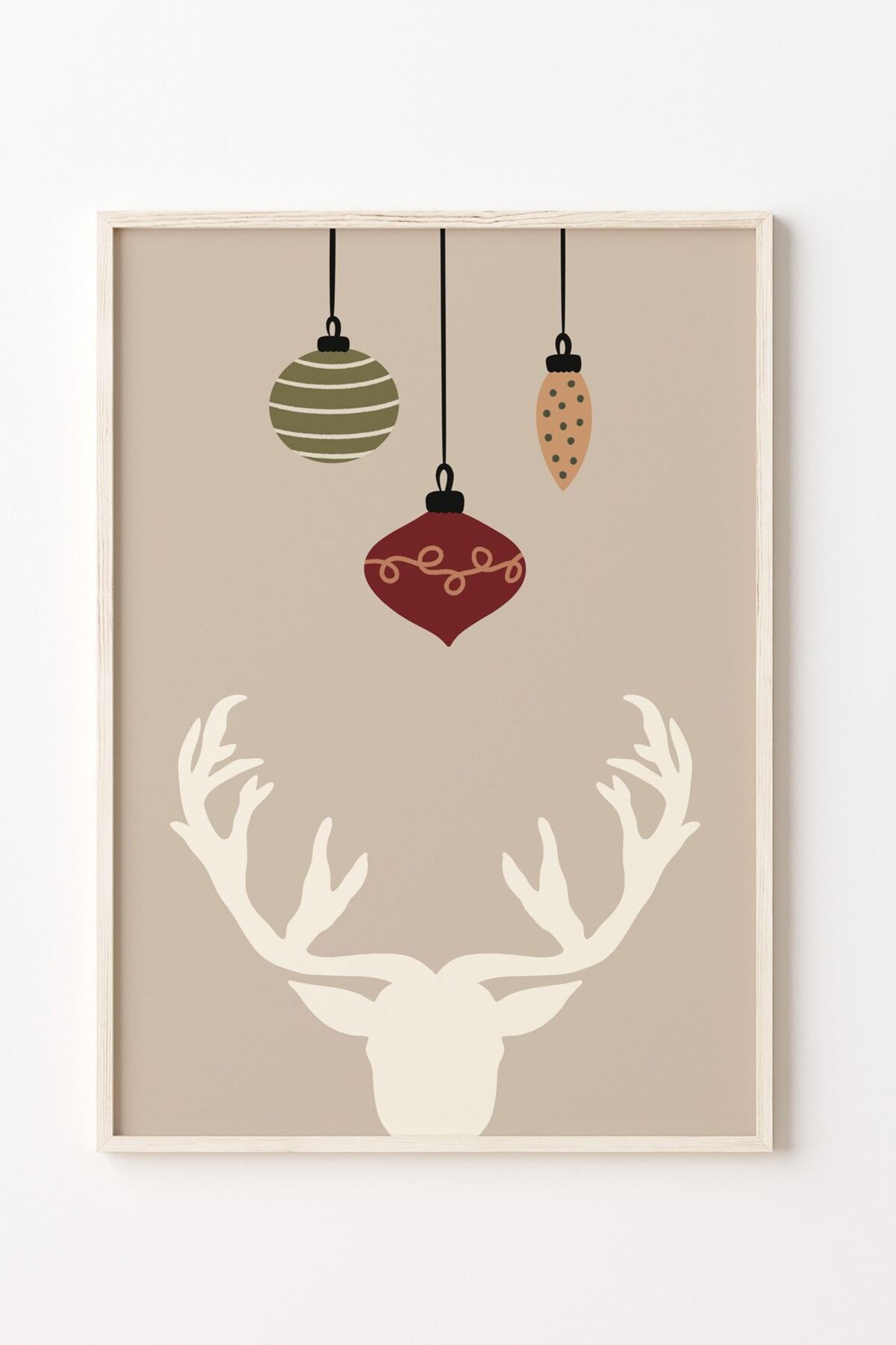 Conjunto de 3 Quadros Decorativos Multicolor em Madeira Maciça - Arte Digital Emoldurada 33x48cm