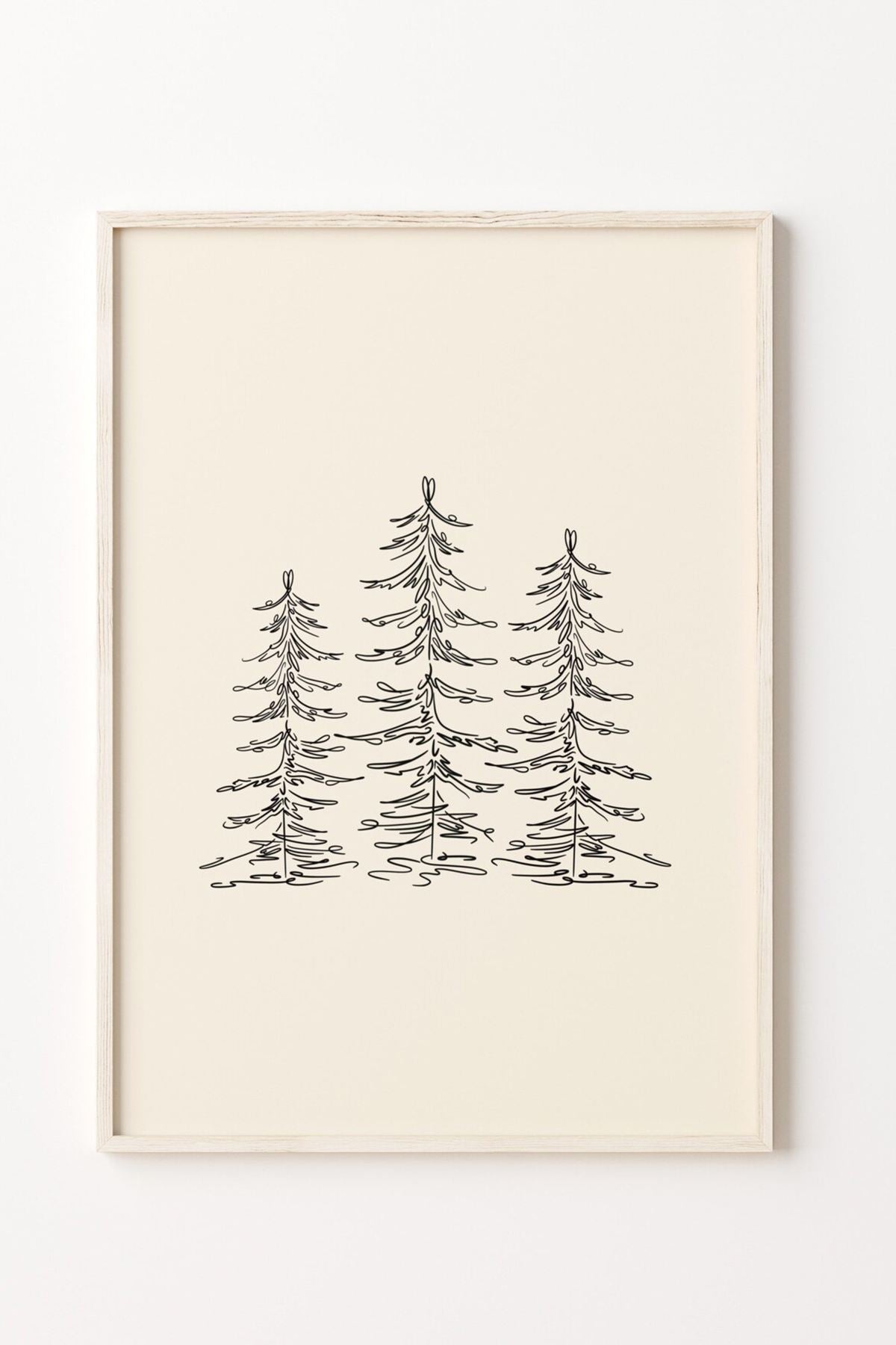 Conjunto de 3 Quadros Decorativos Multicolor em Madeira Maciça - Arte Digital Emoldurada 33x48cm