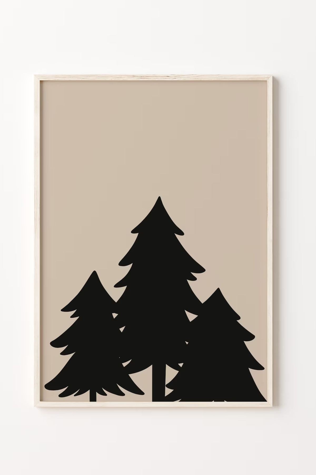 Conjunto de 3 Quadros Decorativos Multicolor em Madeira Maciça - Arte Digital Emoldurada 33x48cm