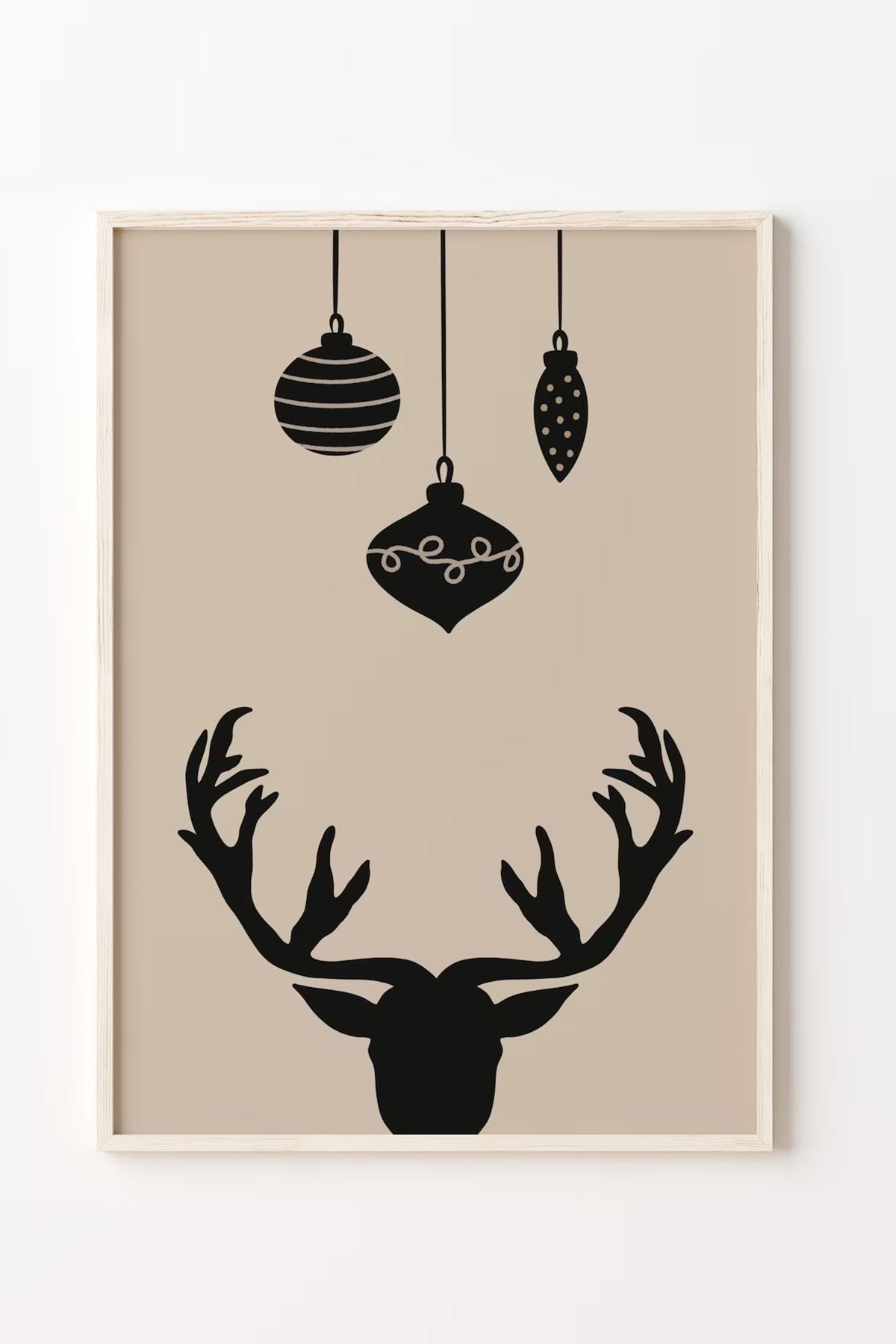 Conjunto de 3 Quadros Decorativos Multicolor em Madeira Maciça - Arte Digital Emoldurada 33x48cm