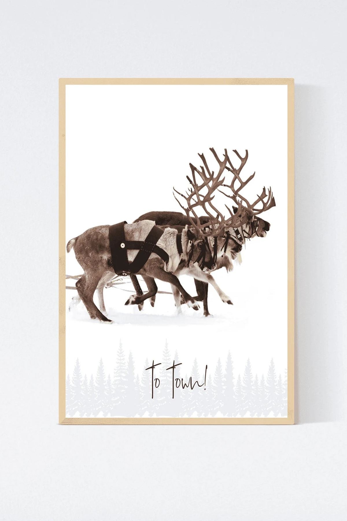 Conjunto de 3 Quadros Decorativos Multicolor em Madeira Maciça - Arte Digital Emoldurada 33x48cm