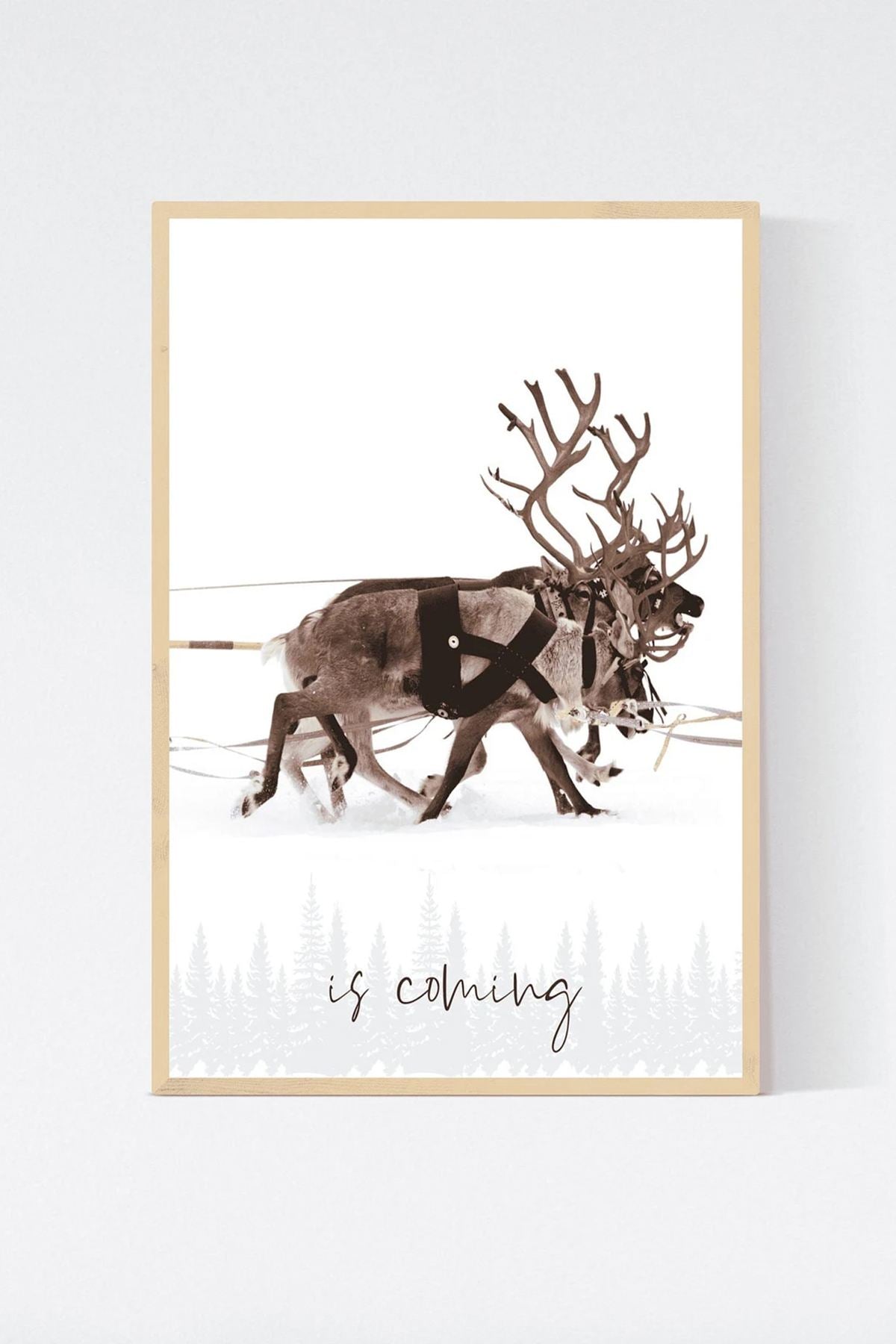 Conjunto de 3 Quadros Decorativos Multicolor em Madeira Maciça - Arte Digital Emoldurada 33x48cm