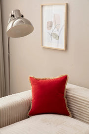 Capa de almofada – 43 x 43 cm – Vermelho – 100% poliéster
