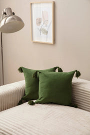 Conjunto de capa de almofada – 43 x 43 cm – Verde – Poliéster