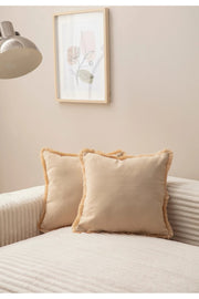 Conjunto de capa de almofada (2 peças) – 43 x 43 cm – Bege – 100% poliéster
