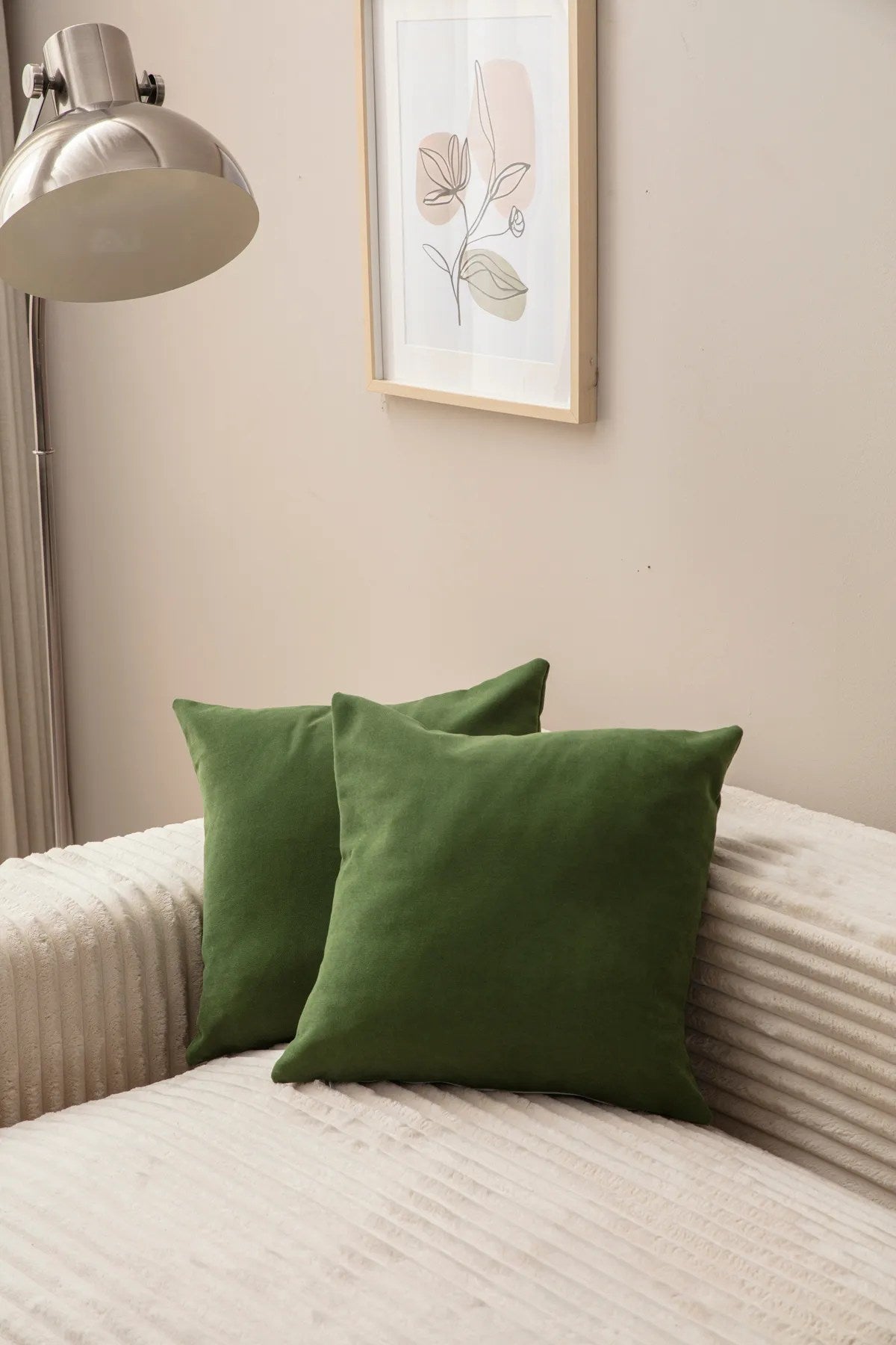 Conjunto de capas de almofada – 43 x 43 cm – Verde – Polyester