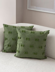 Conjunto de capa de almofada – 43 x 43 cm – Verde – 100% Poliéster