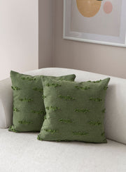 Conjunto de capa de almofada – 43 x 43 cm – Verde – 100% Poliéster