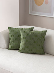 Conjunto de capa de almofada – 43 x 43 cm – Verde – 100% poliéster