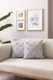 Conjunto de capas de almofada – 43 x 43 cm – Cinza – Poliester