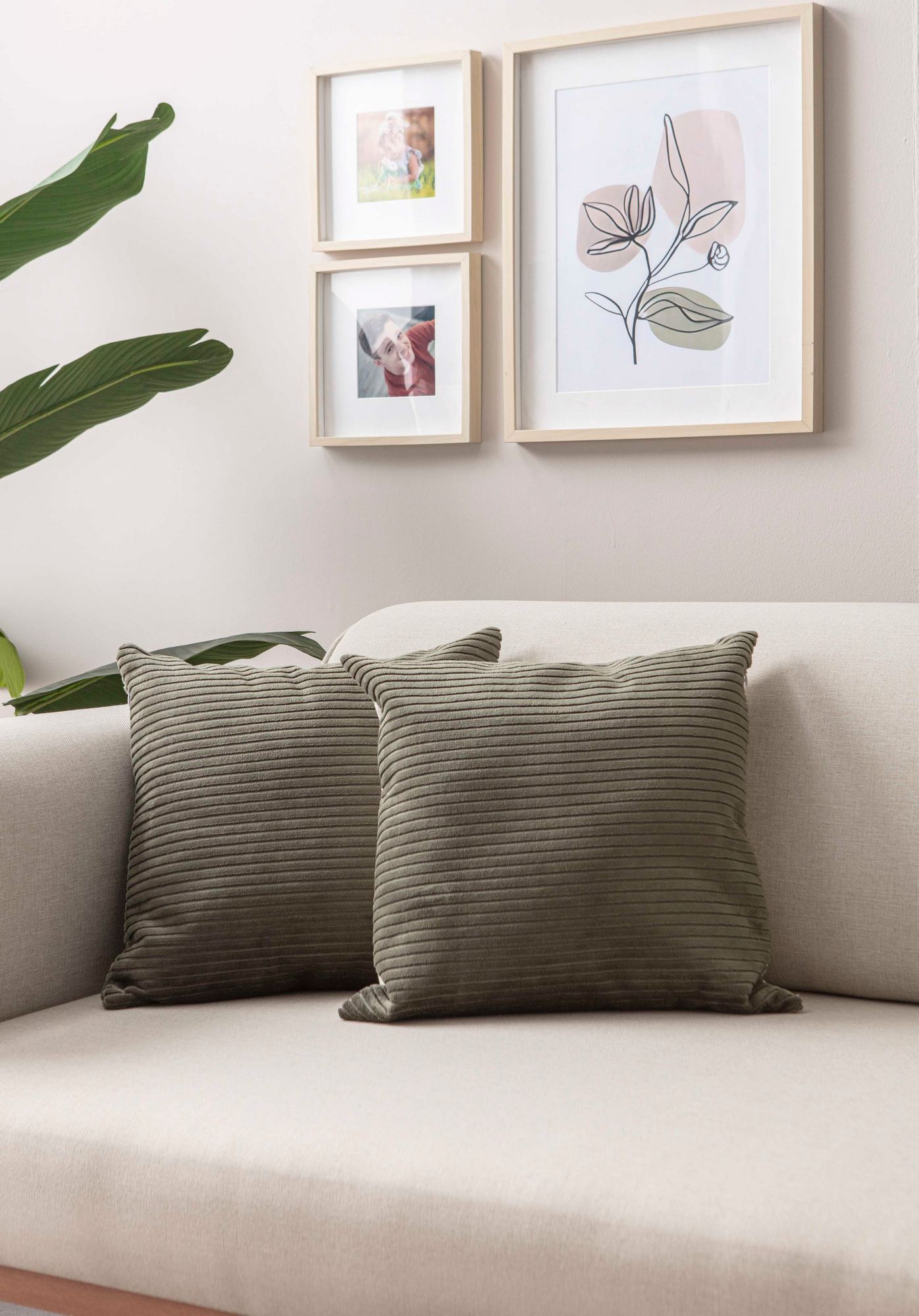 Conjunto de capa de almofada – 43 x 43 cm – Verde – 100% poliéster