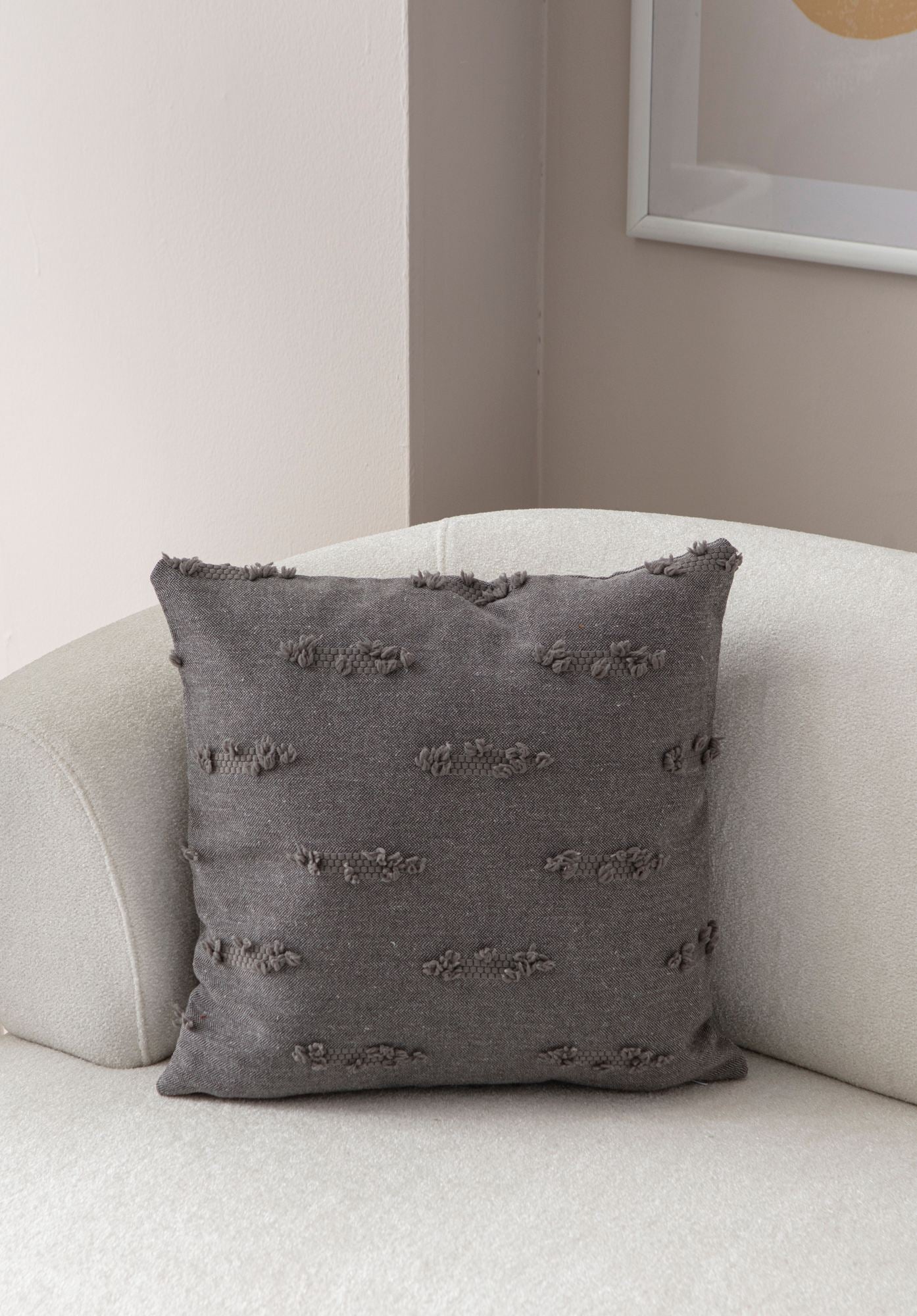 Capa de Almofada – 43 x 43 cm – Cinza – Poliester
