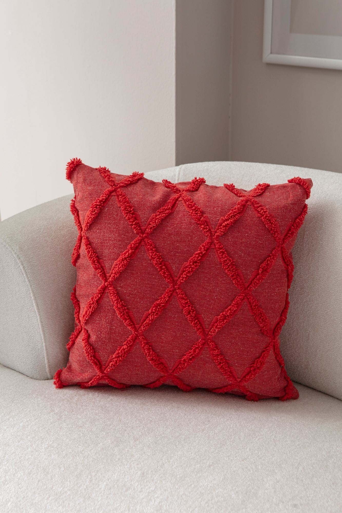 Capa de Almofada – 43 x 43 cm – Vermelho – Poliéster