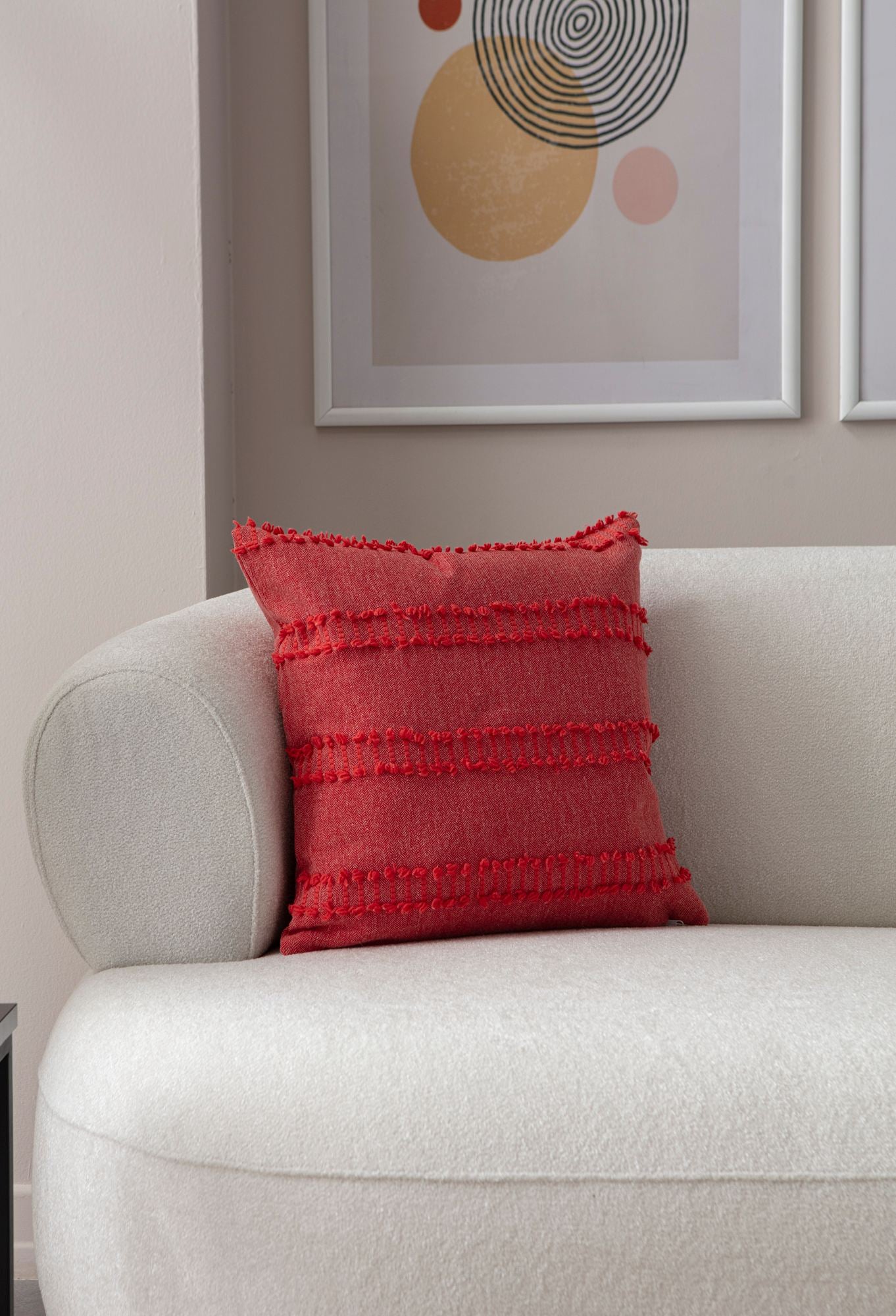 Capa de almofada – 43 x 43 cm – Vermelho – Poliéster
