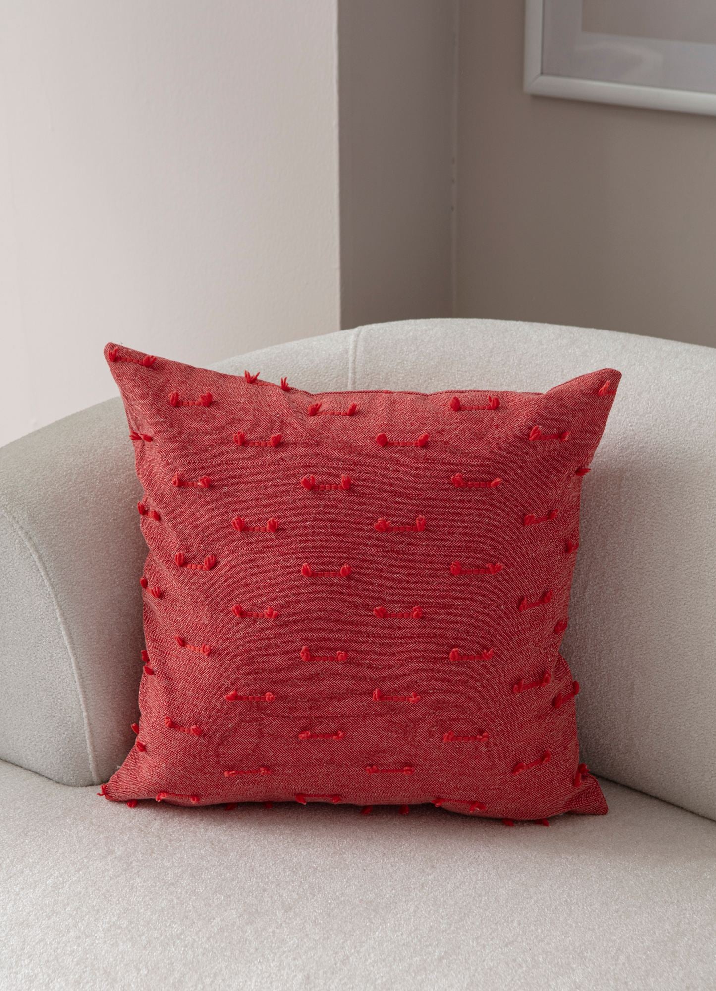Capa de Almofada – 43 x 43 cm – Vermelho – 100% Poliéster