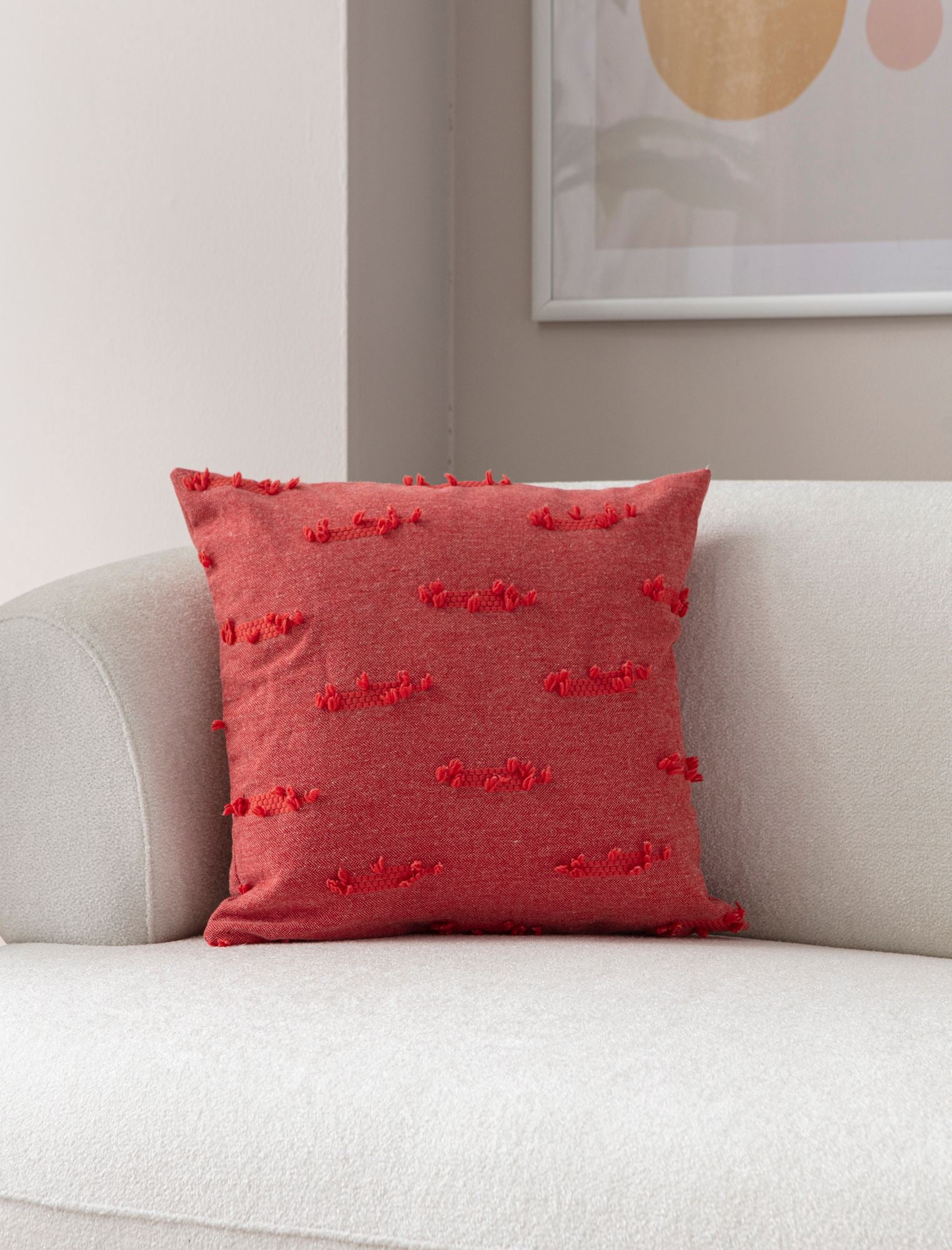 Capa de almofada – 43 x 43 cm – Vermelho – poliéster