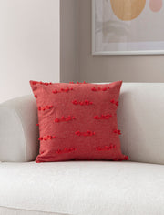 Capa de almofada – 43 x 43 cm – Vermelho – poliéster