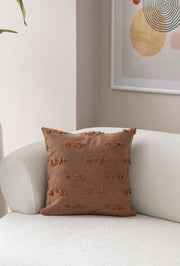 Capa de almofada – 43 x 43 cm – Marrom – Poliester