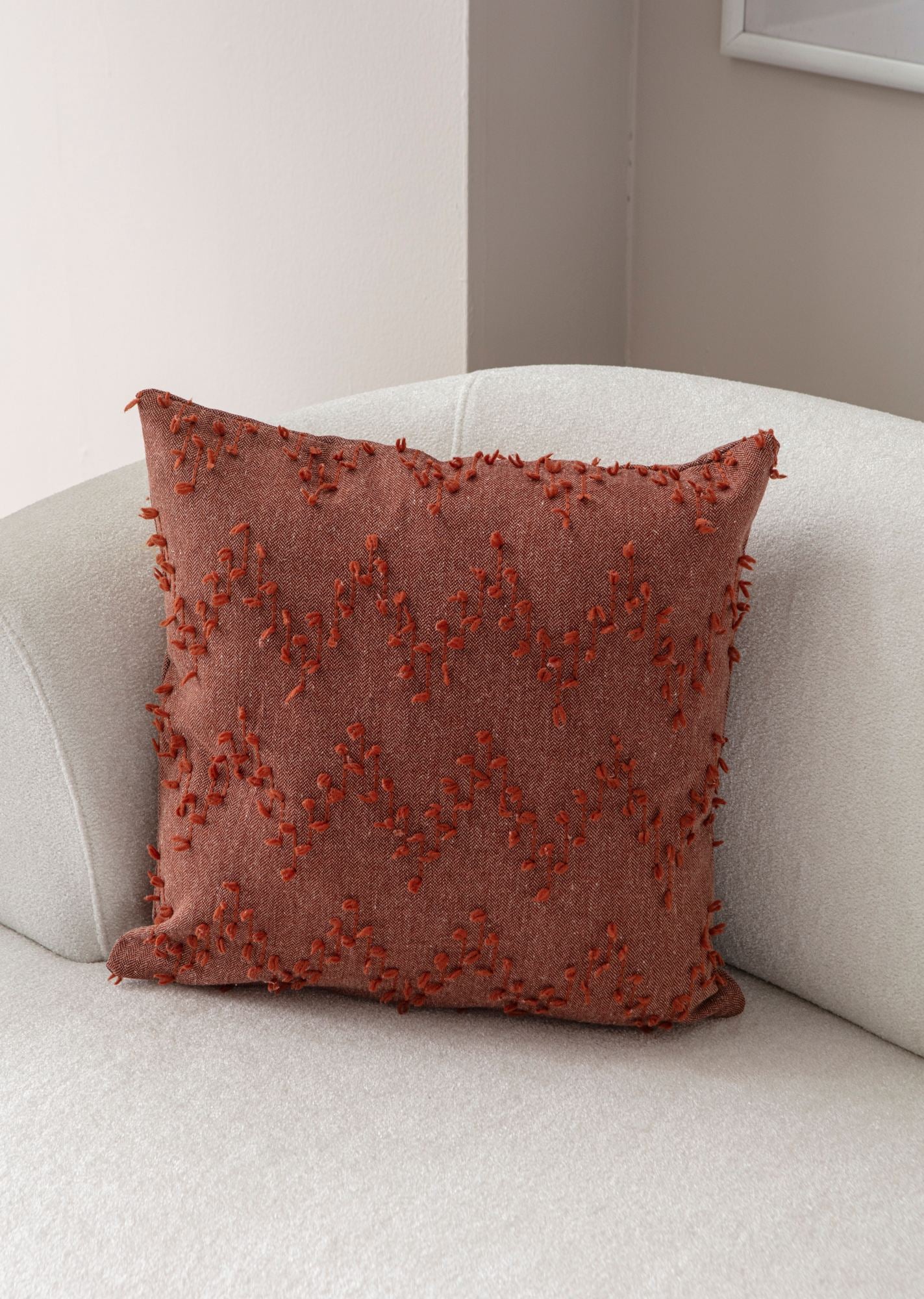 Capa de almofada – 43 x 43 cm – Vermelho – Poliéster