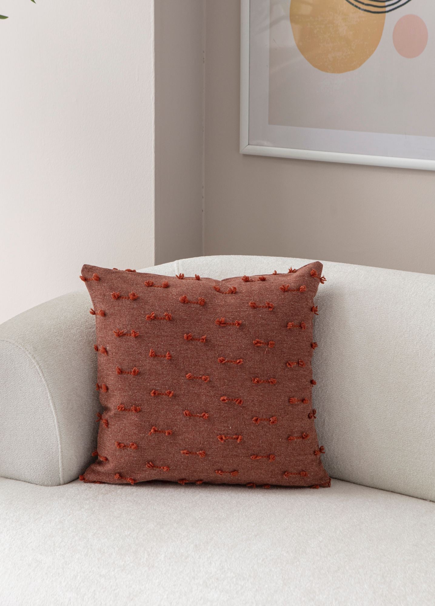 Capa de almofada – 43 x 43 cm – Vermelho – Poliéster