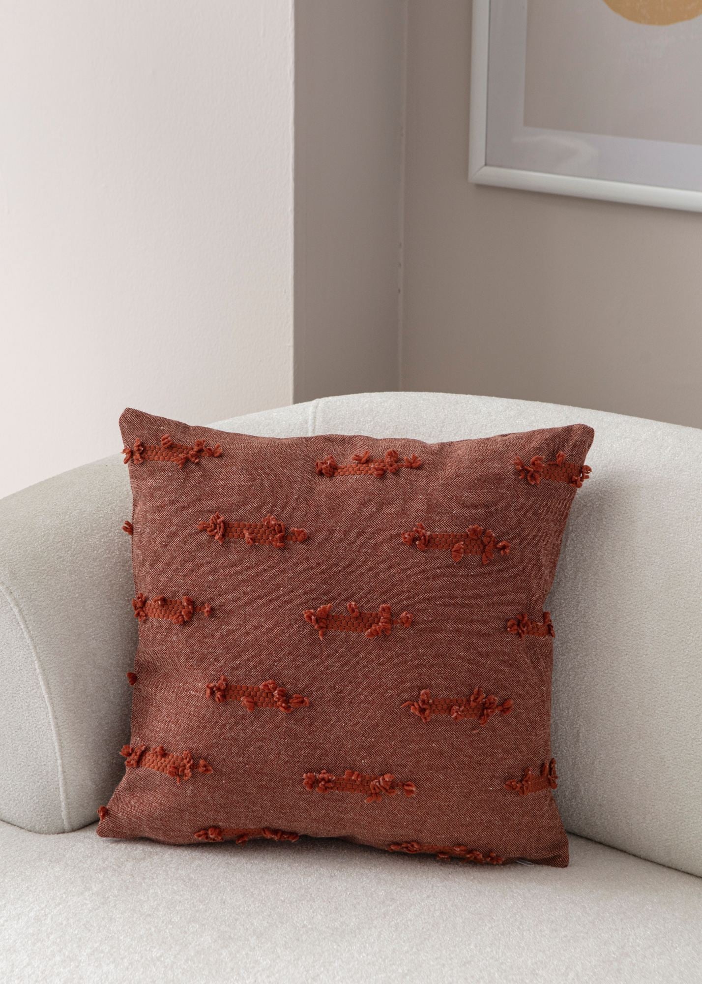 Capa de almofada – 43 x 43 cm – Vermelho – Poliester