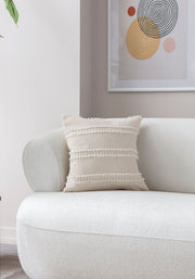Capa de Almofada – 43 x 43 cm – Creme – Poliéster