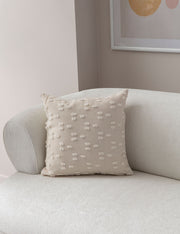 Capa de almofada – 43 x 43 cm – Creme – 100% poliéster
