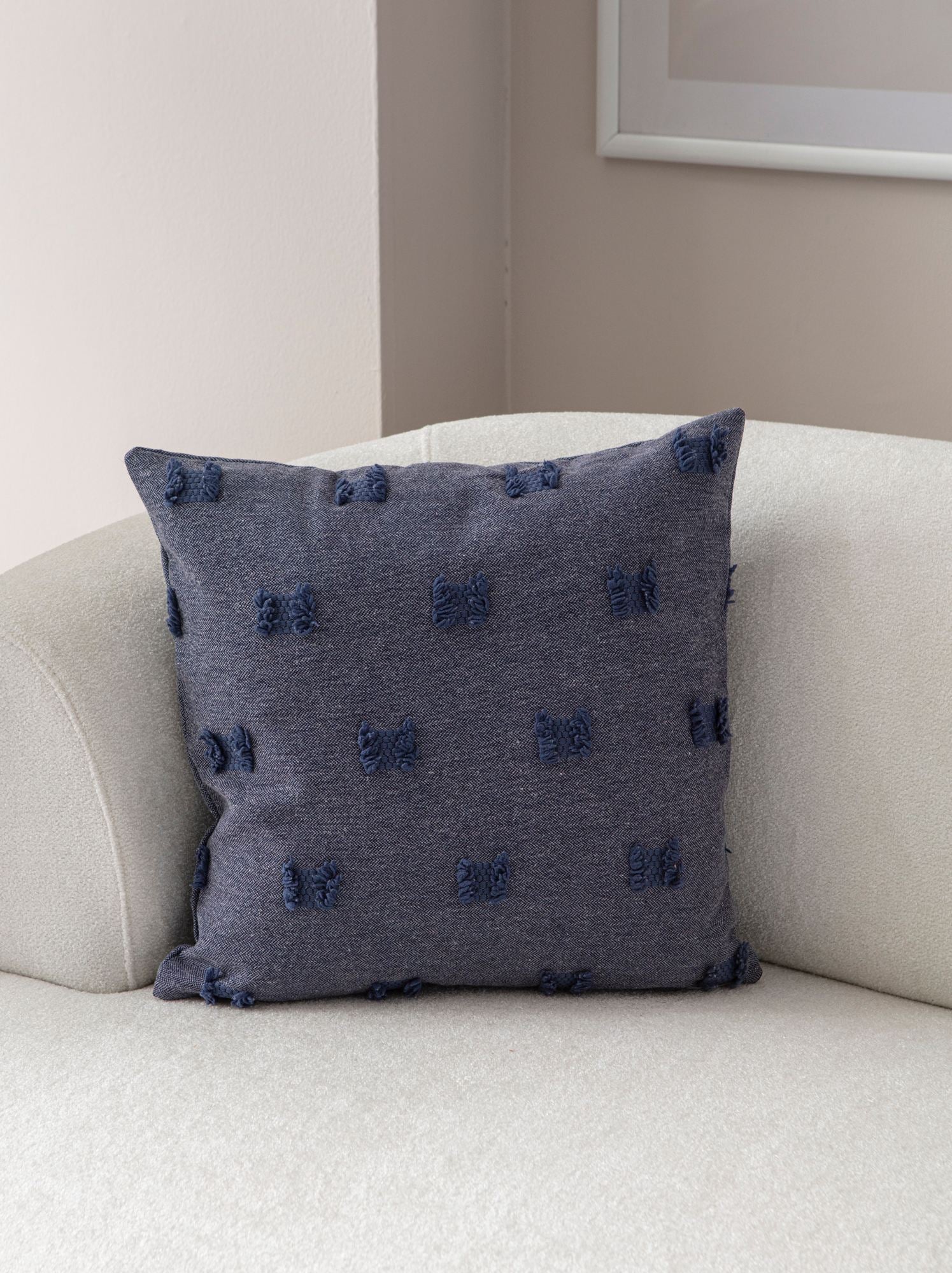 Capa de Almofada – 43 x 43 cm – Azul – Poliéster