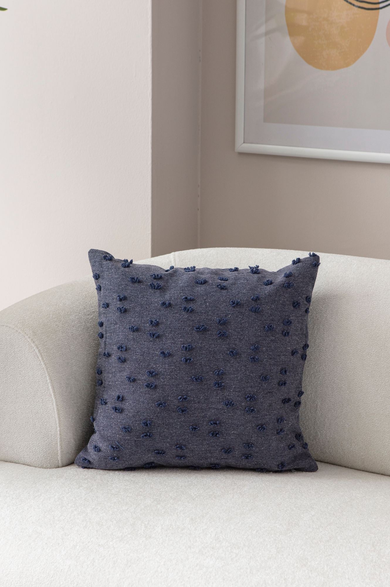 Capa de almofada – 43 x 43 cm – Azul – poliéster